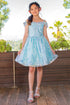 Girls Rainbow Sequin Off Shoulder Short Party Dress, Sizes 2-16 - SophiasStyle.com